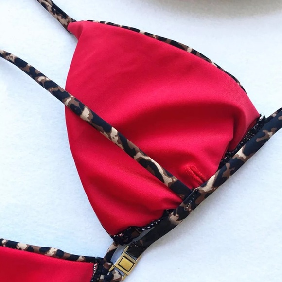 Leopard Triangle Thong Bikini - Picture 7 of 8